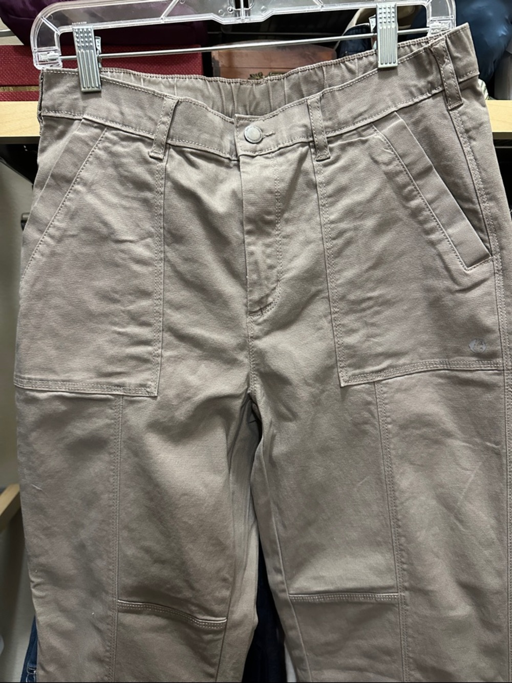 NEW The American Outdoorsman Utility High-Rise Pants in Taupe M